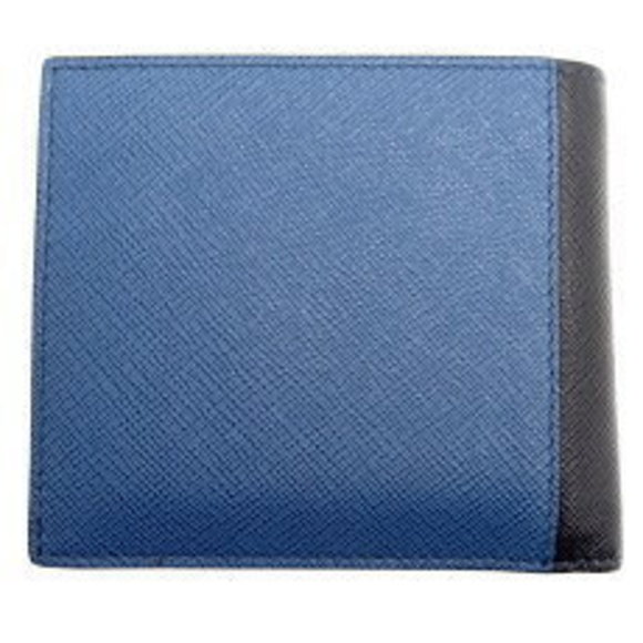Prada Blue Saffiano Bifold Leather Wallet - Picture 2 of 9